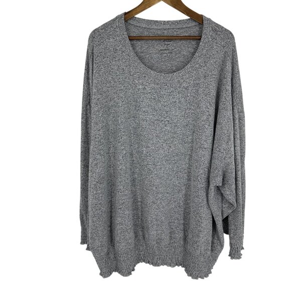Torrid Relaxed Fit Super Soft Plush Drop Shoulder Smocked Hem Sweatshirt Sz 5X - Picture 1 of 9